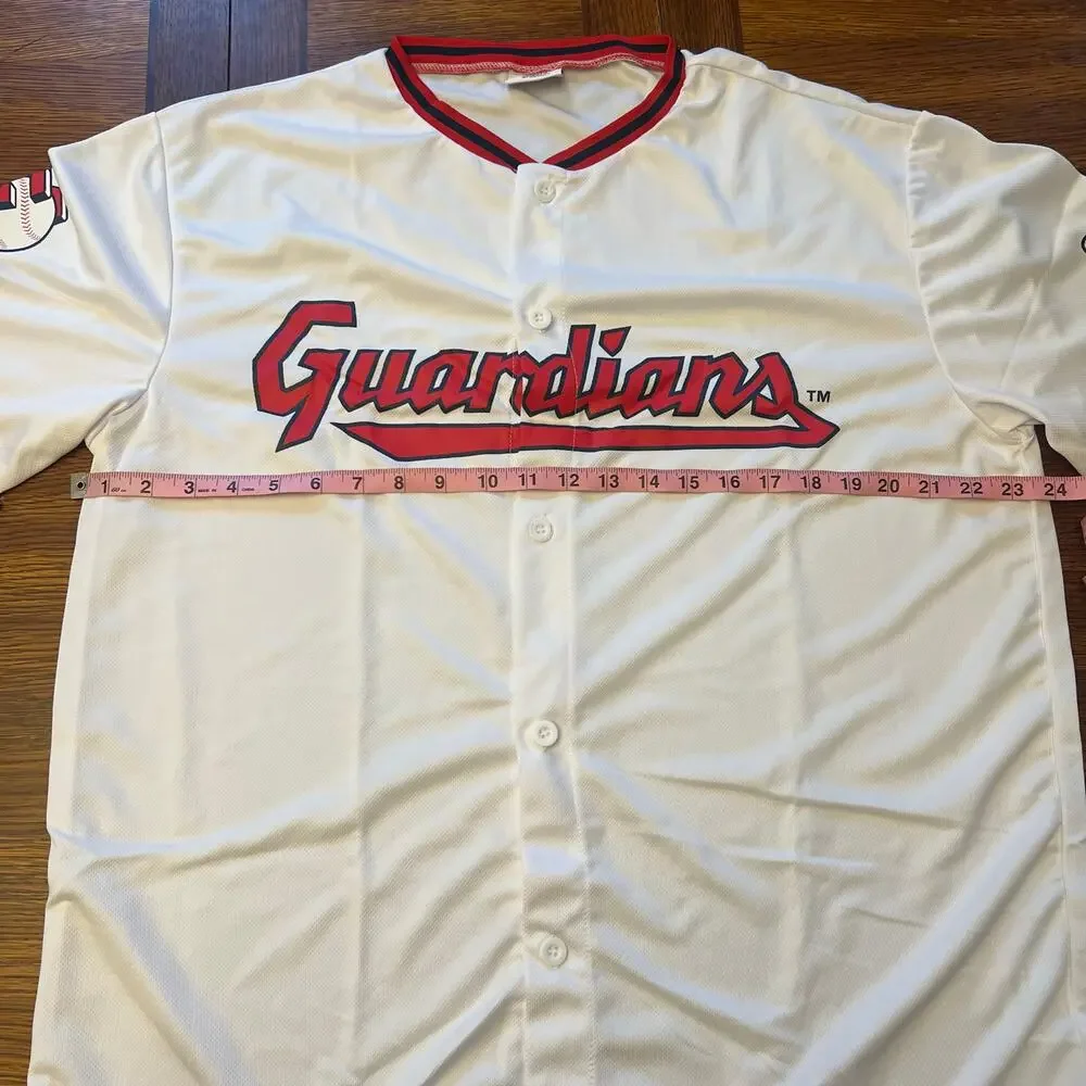 Cleveland Guardians Hunter Gaddis Jersey XL White Button Up Baseball MLB New 33 - Picture 13 of 13